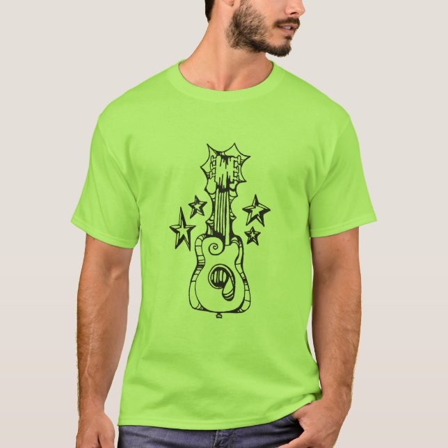 T-shirt Cópia do logotipo da guitarra (Frente)
