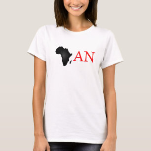 T-shirt cópia preta do africaAN
