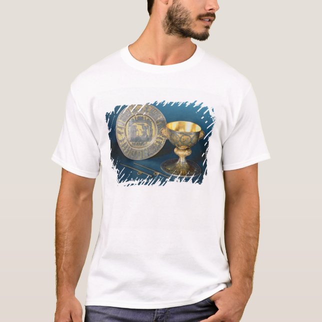 T-shirt Copo, placa e fístula do comunhão (Frente)