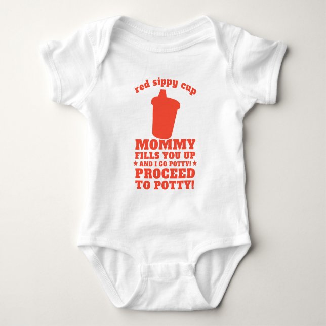 T-shirt Copo vermelho de Sippy (Frente)
