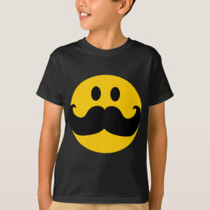 T-shirt Cor customizável do fundo do bigode)