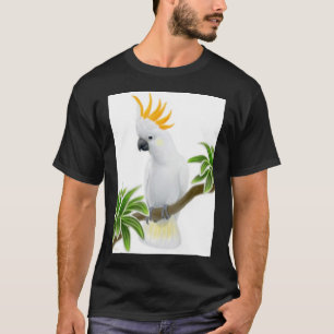T-shirt cor de limão da obscuridade do Cockatoo
