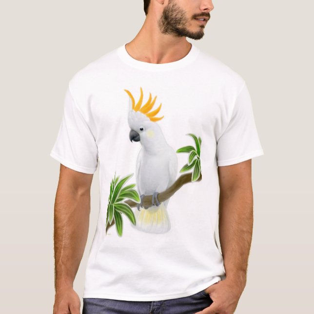 T-shirt cor de limão do Cockatoo (Frente)