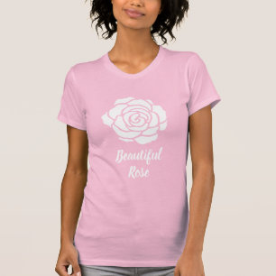 T-shirt cor-de-rosa bonito branco