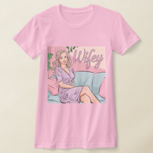 T-Shirt cor-de-rosa com Ajustado fino