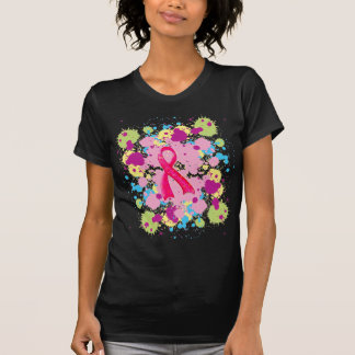 T-shirt cor-de-rosa da fita de Splat