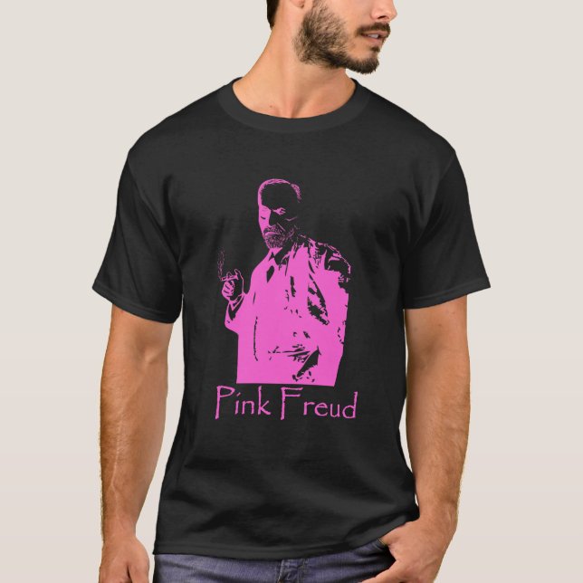 T-shirt cor-de-rosa da obscuridade de Freud (Frente)