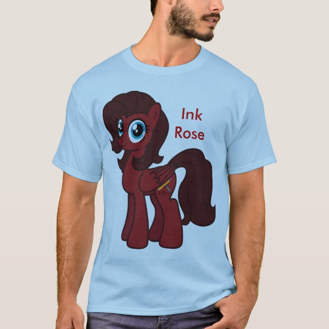 T-shirt cor-de-rosa da tinta (Frente)