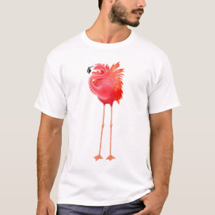 T-shirt cor-de-rosa das caraíbas do flamingo