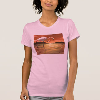 T-shirt cor-de-rosa do flamingo de Florida