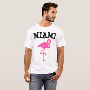 T-shirt COR-DE-ROSA do FLAMINGO de MIAMI