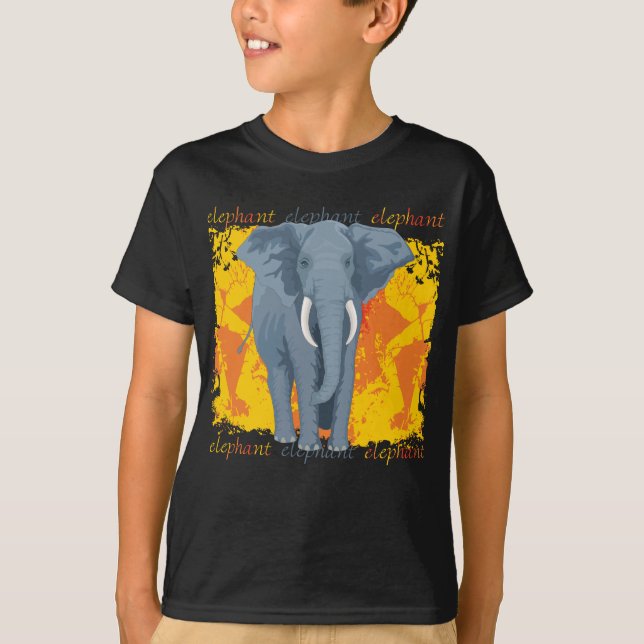 T-shirt Cor do elefante (Frente)