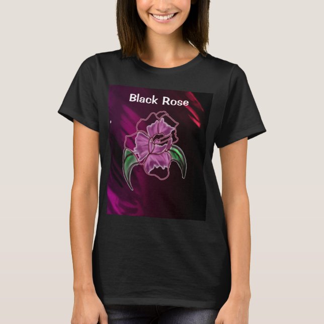 T-shirt Cor do Rosa preto (Frente)