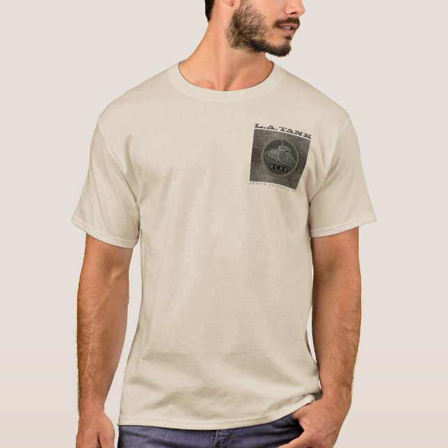T-shirt Cor dos homens T: Areia (Frente)