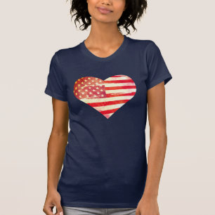 T-shirt Coração americano
