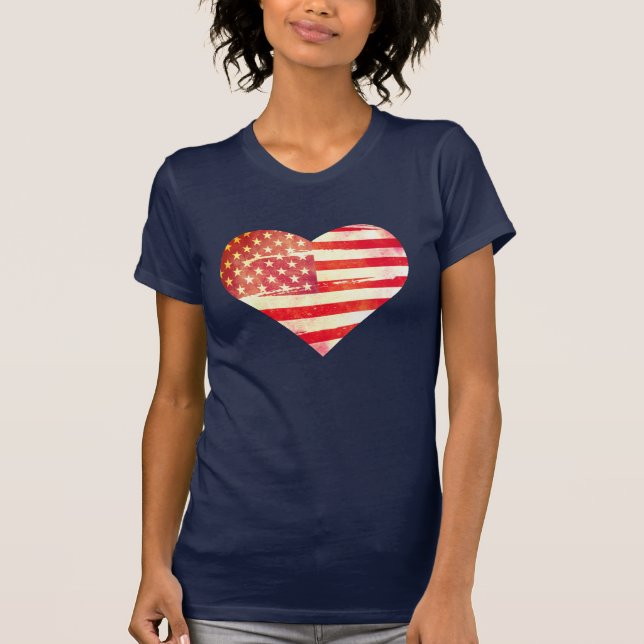 T-shirt Coração americano (Frente)