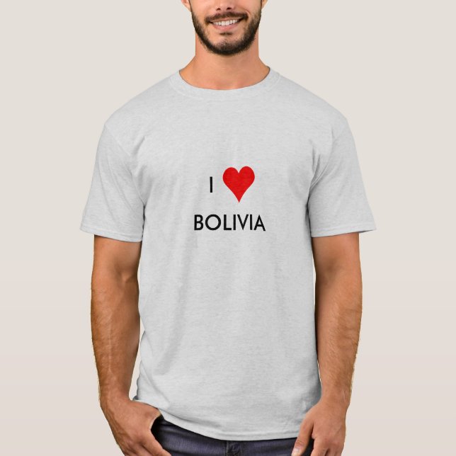 T-shirt coração bolívia (Frente)
