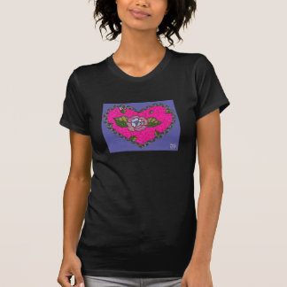 T-shirt Coração cor-de-rosa
