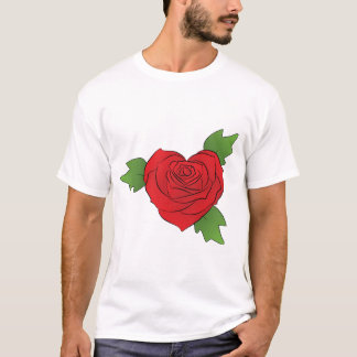 T-shirt Coração cor-de-rosa