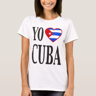 T-shirt Coração Cuba de Yo (amor Cuba de I) com coração