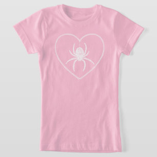 T-Shirt Coração de Aranha Rosa