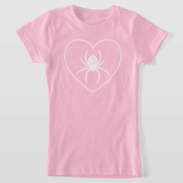 T-Shirt Coração de Aranha Rosa (Postura )
