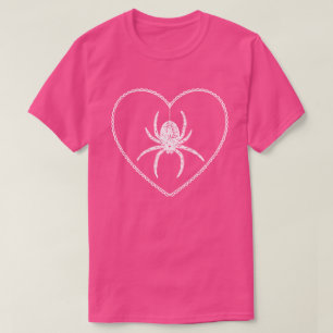 T-Shirt Coração de Aranha Rosa