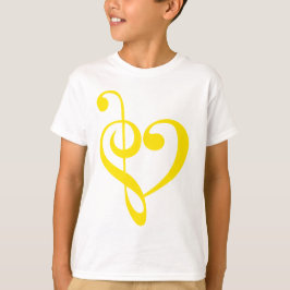T-shirt Coração de Música Amarelo