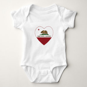 T-shirt coração de Pebble Beach da bandeira de Califórn