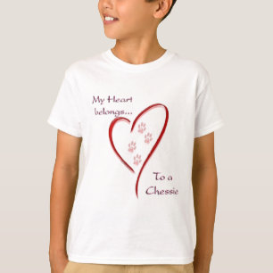 T-shirt Coração de Retriever Bay Chesapeake Pertence
