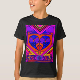 T-shirt Coração de São Valentim Art Déco