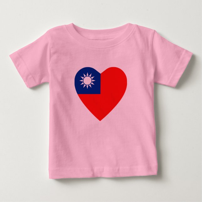 T-Shirt Coração de Sinalizador de Taiwan (Frente)