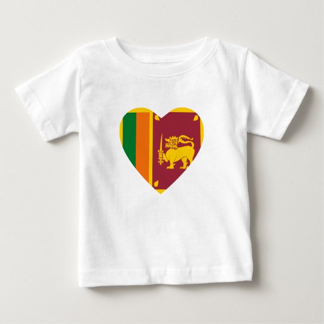 T-Shirt Coração de Sinalizador do Sri Lanka (Frente)