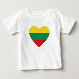 T-Shirt Coração de Sinalizador Lituânia