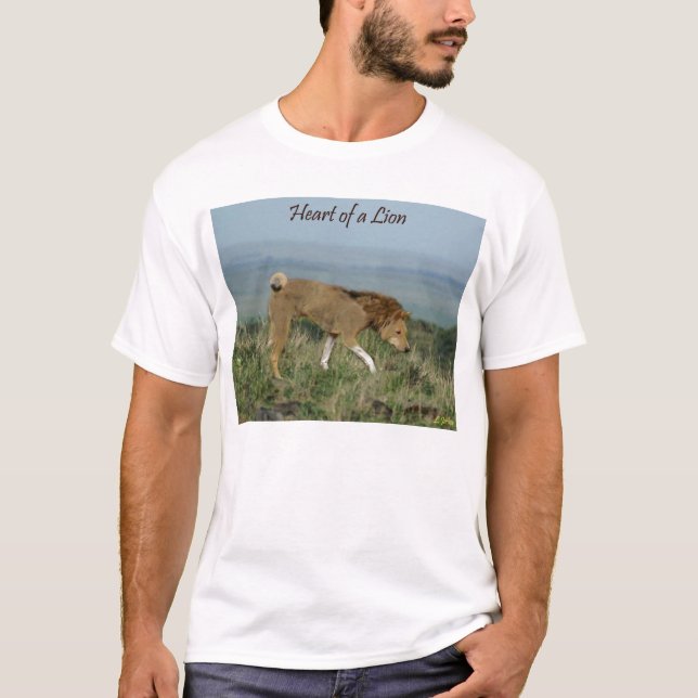 T-shirt Coração de um leão (Frente)
