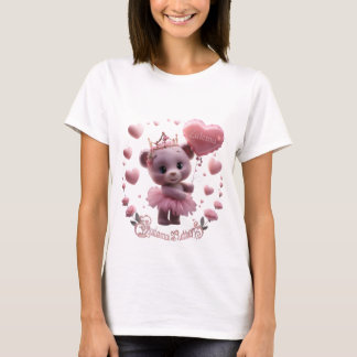 T-Shirt Coração de Urso Bonito