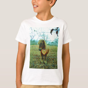 T-shirt Coração diminuto dos namorados do cavalo de Brow