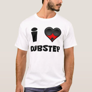 T-shirt coração do auto-falante do dubstep
