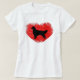 T-shirt Coração do golden retriever (Frente do Design)