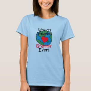 T-shirt Coração do Grammy do mundo o grande