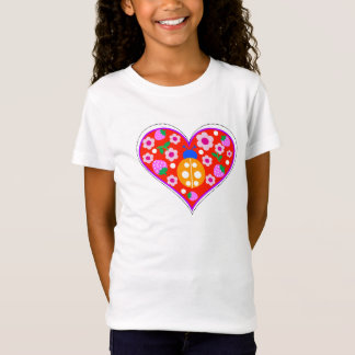 T-shirt coração do joaninha