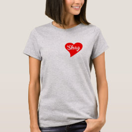 T-shirt Coração do vermelho do Shag