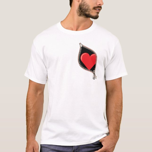 T-shirt Coração do Zipper (Frente)