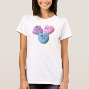 T-shirt Coração engraçado dos doces dos namorados seu