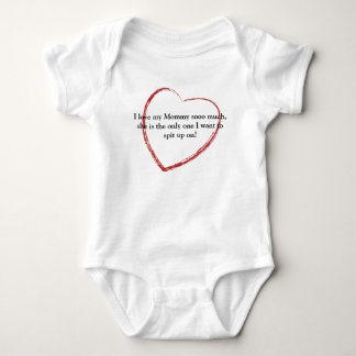 T-shirt Coração grande, eu amo meu sooo das mamães muito,
