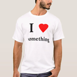 T-shirt coração, I, algo