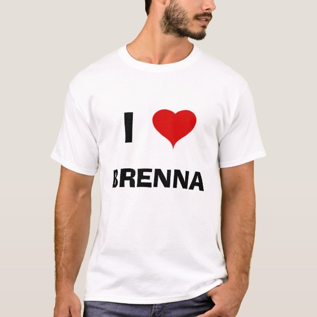 T-shirt Coração, I, BRENNA (Frente)