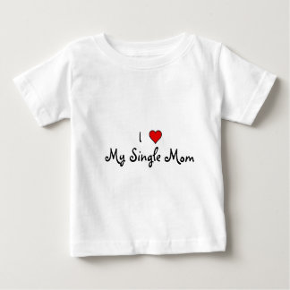 T-shirt coração, I, minha mãe solteira