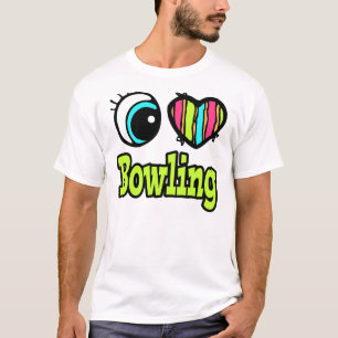 T-shirt Coração Olho Brilhante Eu Adoro Boliches