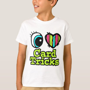 T-shirt Coração Olho Brilhante Eu Adoro Truques De Cart